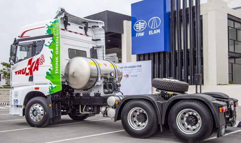 100 camiones FAW a GNL para el operador logístico mexicano Trucka