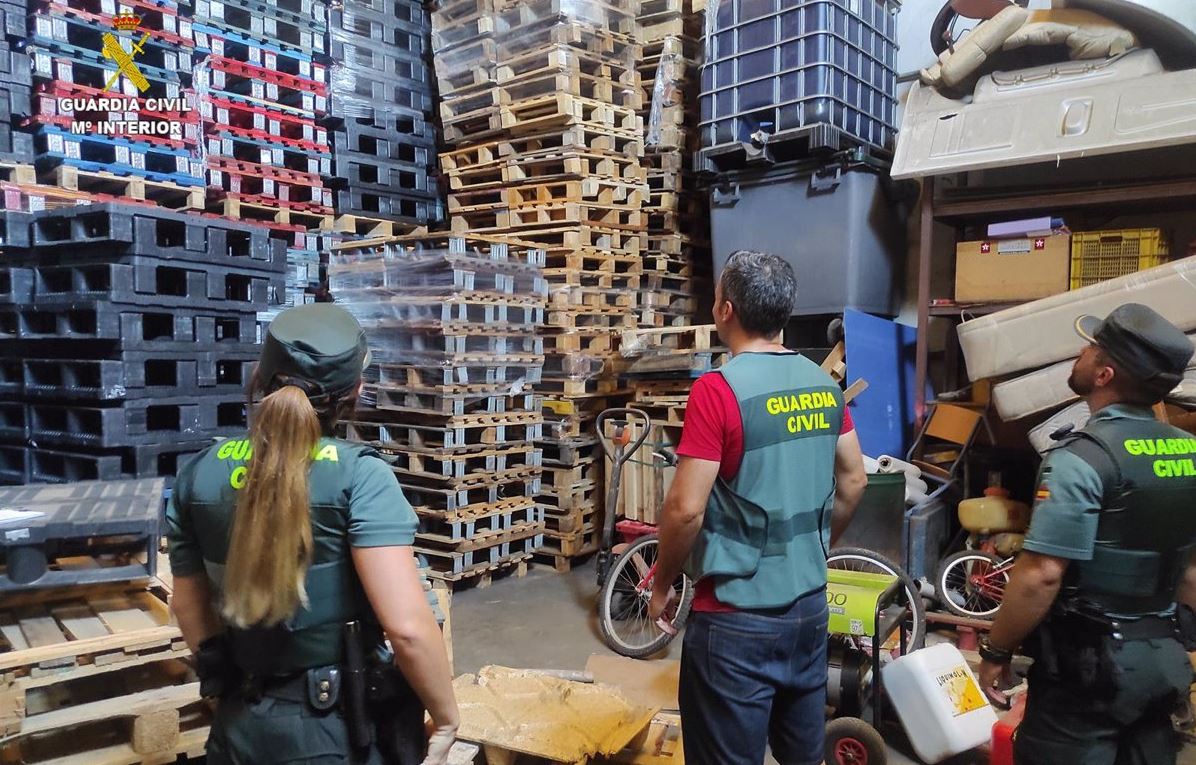 Foto: Palés recuperados por la Guardia Civil-OPC