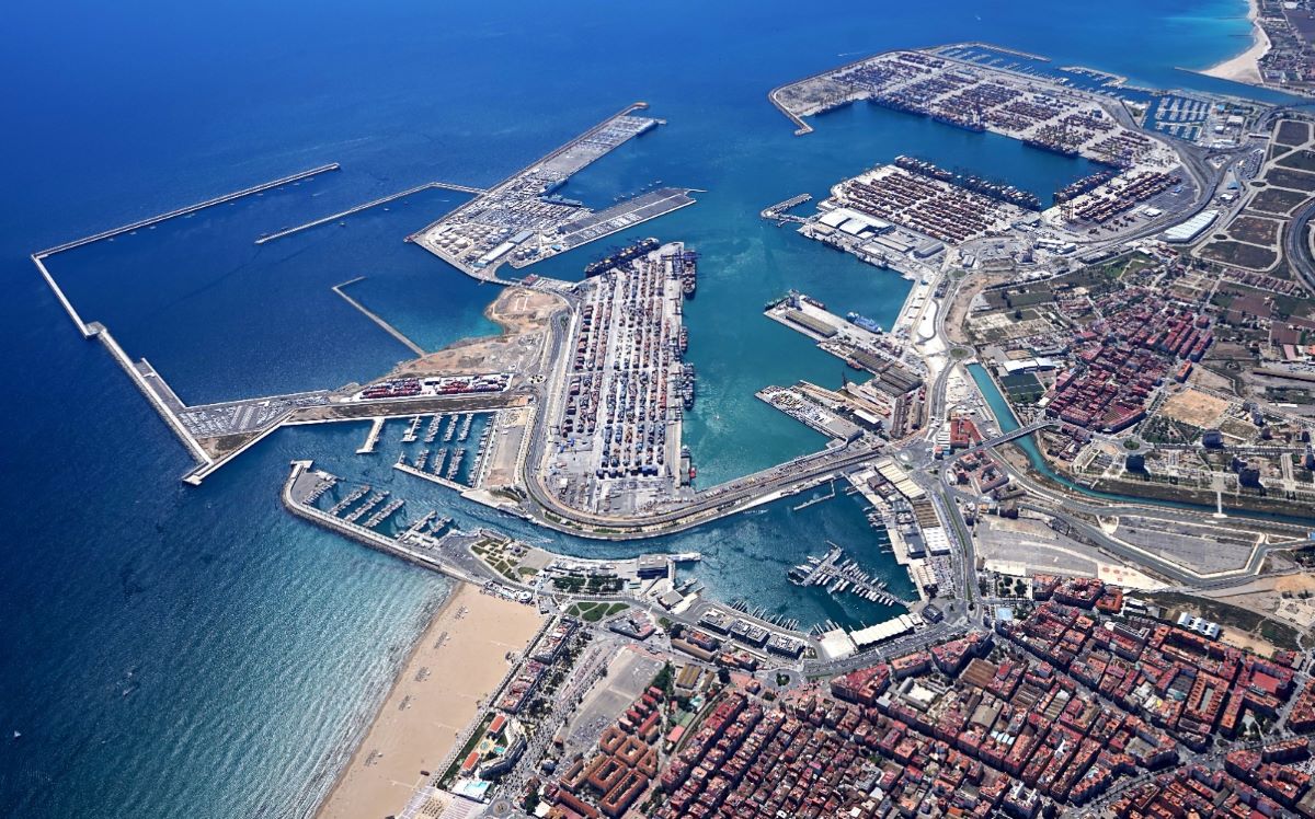 Área del puerto de Valencia. Foto: Valenciaport