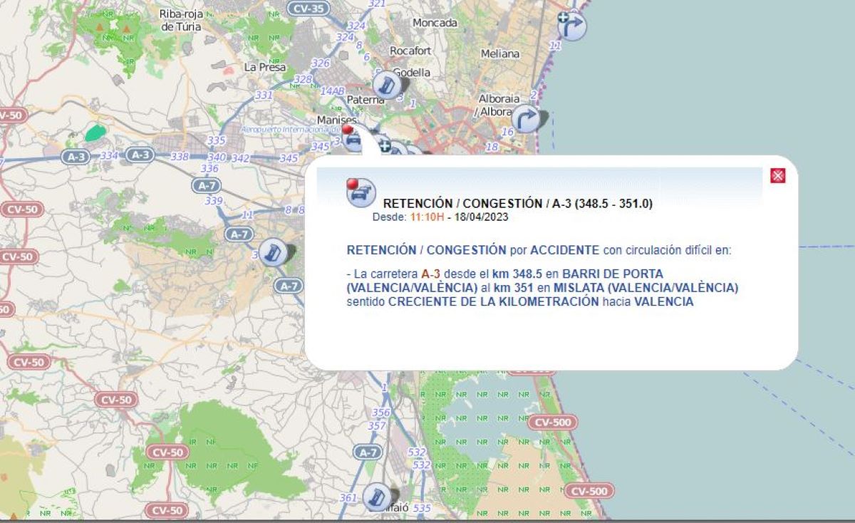 Foto: Mapa DGT