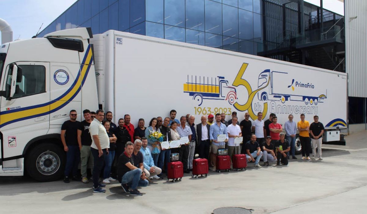 Imagen de la entrega de premios del Programa de Conducción Eficiente 2022 a los conductores de Primafrio