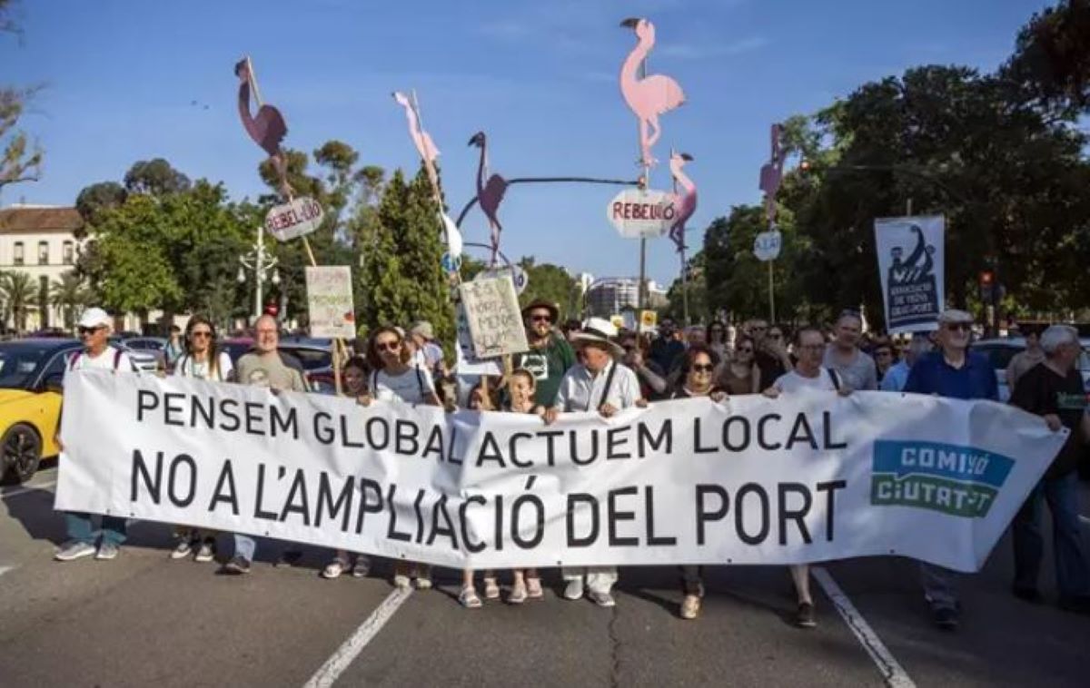 Imagen de la protesta de Ciutat-Port. Foto: Jorge Gil/Europa Press
