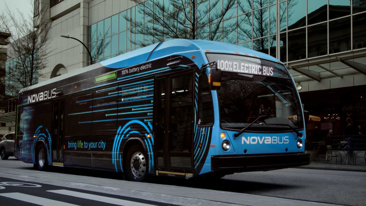 Imagen de uno de los autobuse de Nova Bus en Estados Unidos