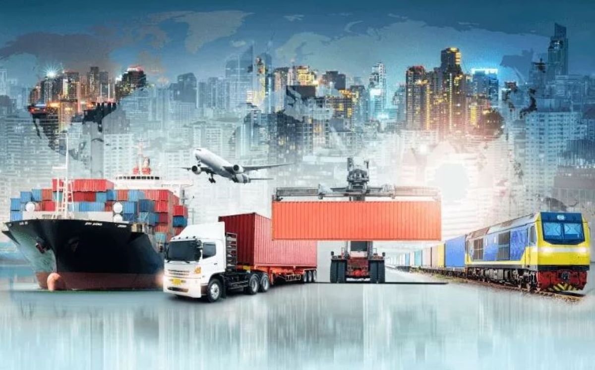 Imagen de transporte multimodal. Foto de archivo