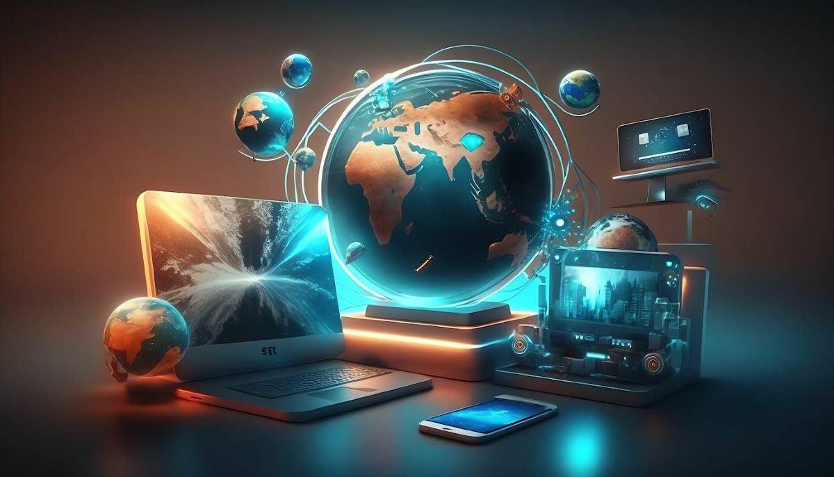 Imagen de la cobertura de Internet en los países