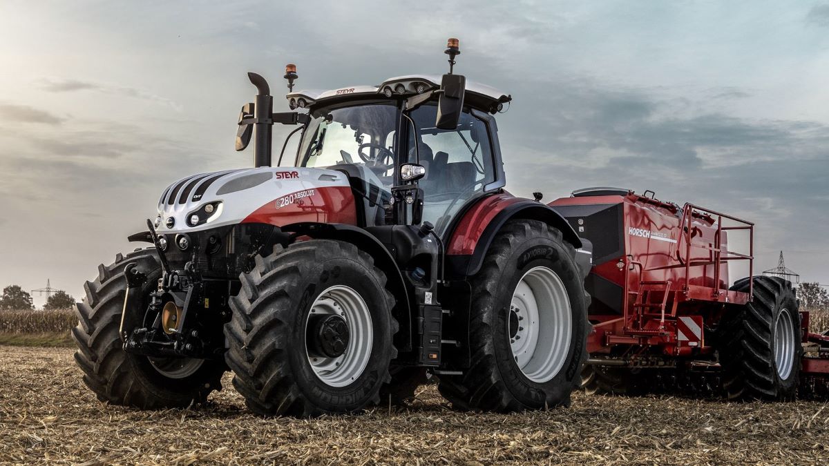 Imagen del nuevo tractor STEYR Absolut CVT. Fotos: STEYR, grupo CNH Industrial