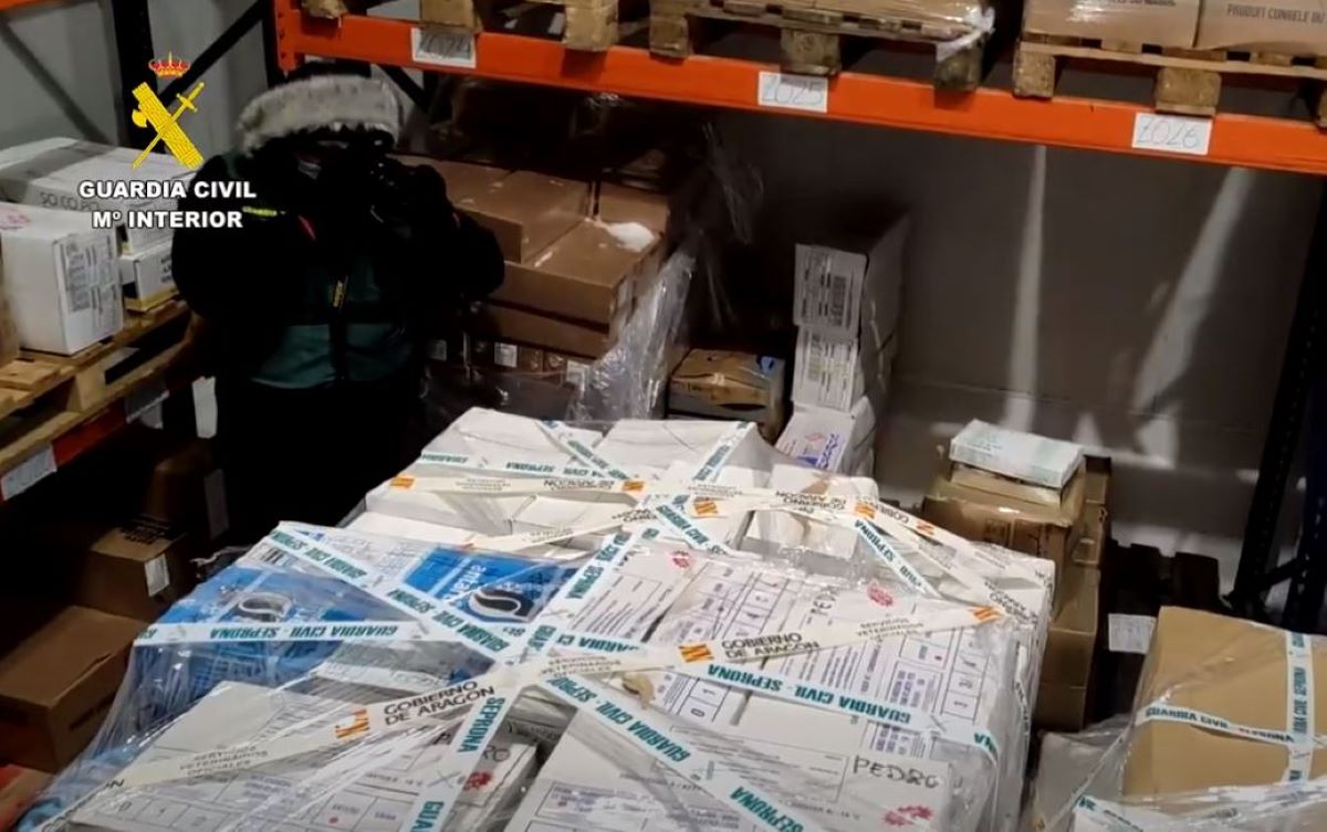 Imagen de parte de los alimentos intervenidos. Foto y vídeo: Guardia Civil