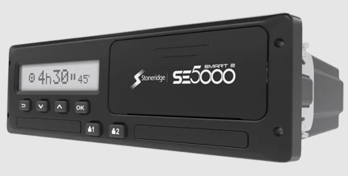 Imagen del tacógrafo Stoneridge SE5000 Smart 2. Foto: Stoneridge