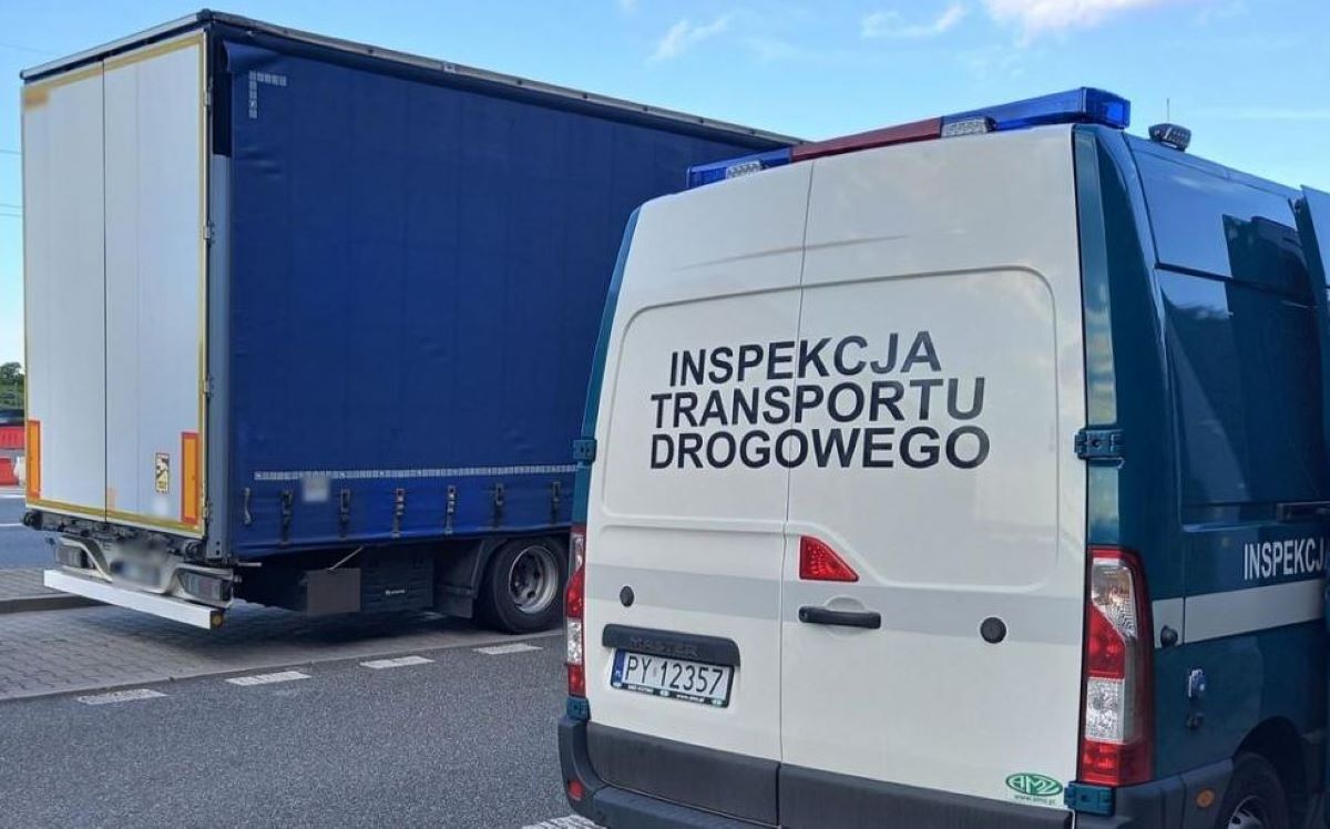 Imagen de una inspección de transporte en Polonia: Foto: GITD