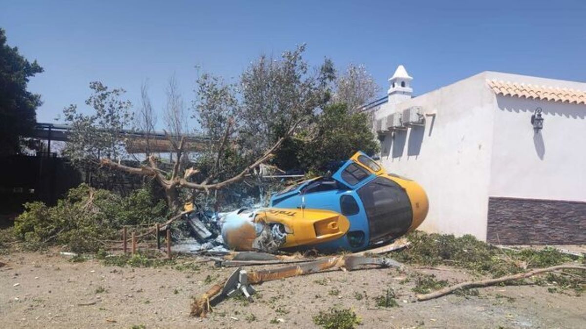 Imagen del helicóptero accidentado. Foto de archivo