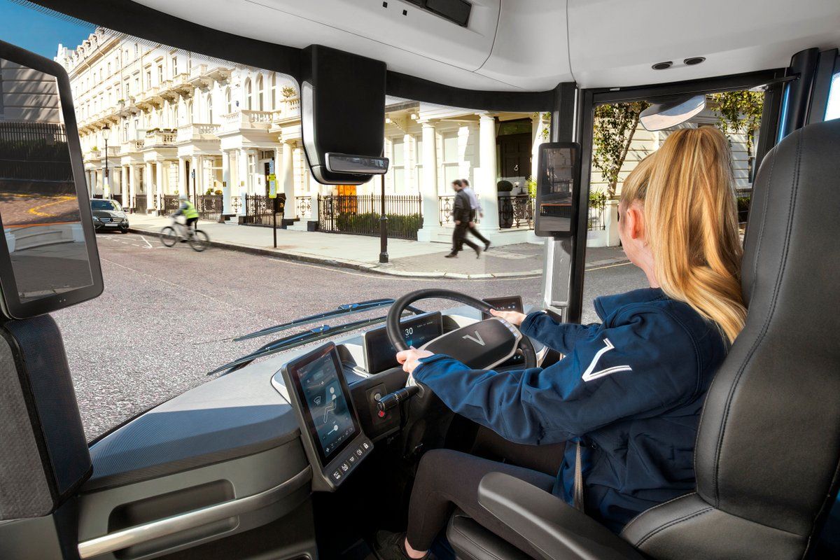Imagen de la cabina del Volta Zero. Fotos y vídeo: Volta Trucks