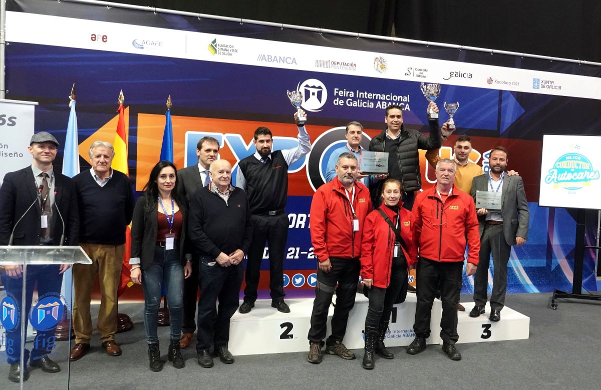 Imagen de la entrega de premios al mejor conductor-a 2019. Foto: ExpoBus Iberia