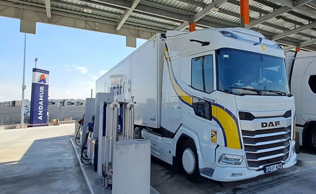 Imagen del DAF XG en el área de servicio de Andamur. Foto: Primafrio