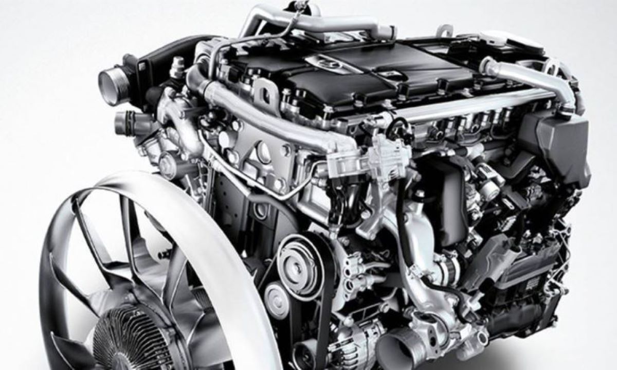 Imagen de un motor Euro 7. Foto de archivo