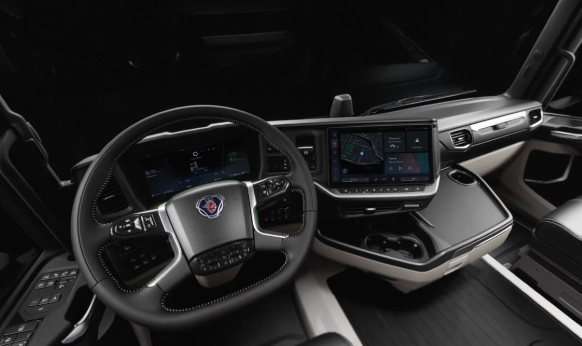 Imagen del tablero de Scania. Foto y vídeo: Scania