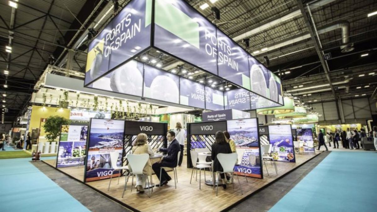 Imagen del stand "Ports of Spain" en la Feria Fruit Attraction 2023