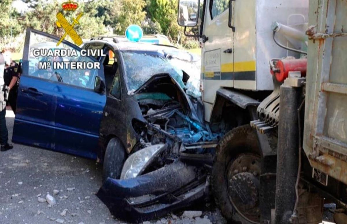 Imagen del accidente. Foto: Guardia Civil