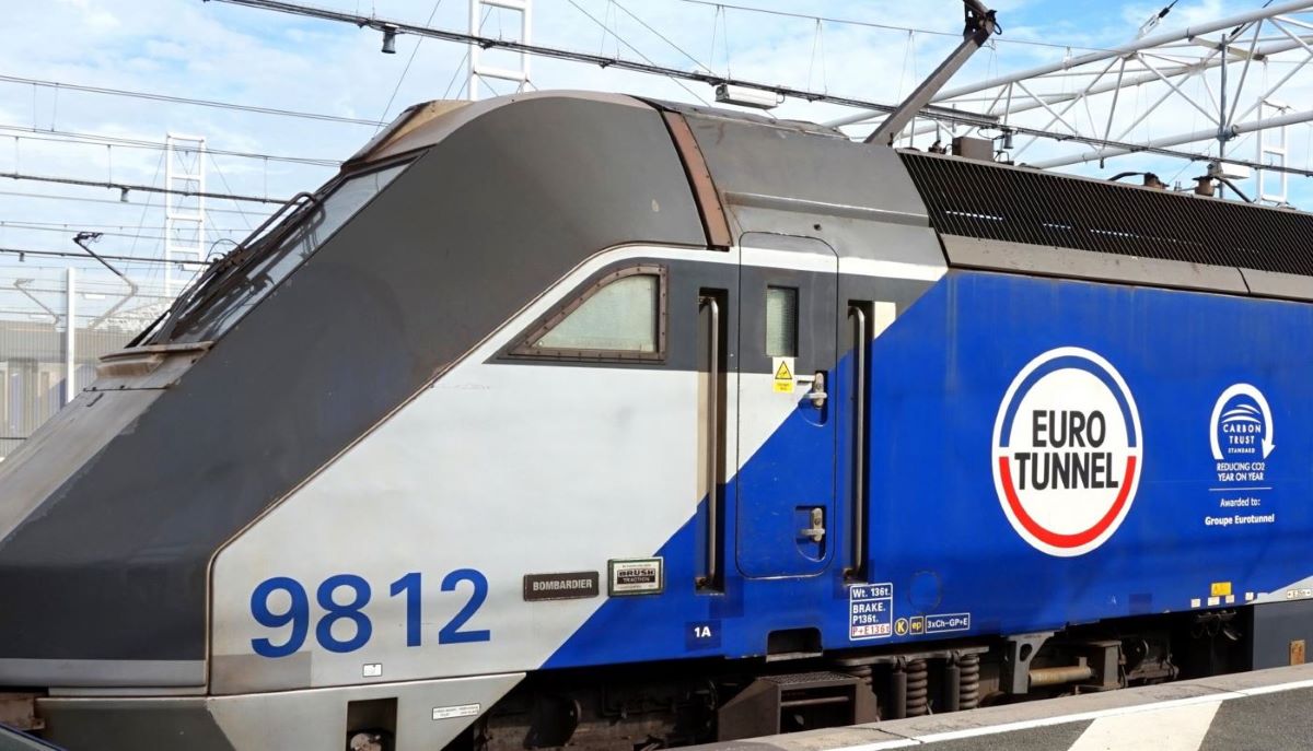 Imagen de un tren en el Eurotúnel. Foto de archivo
