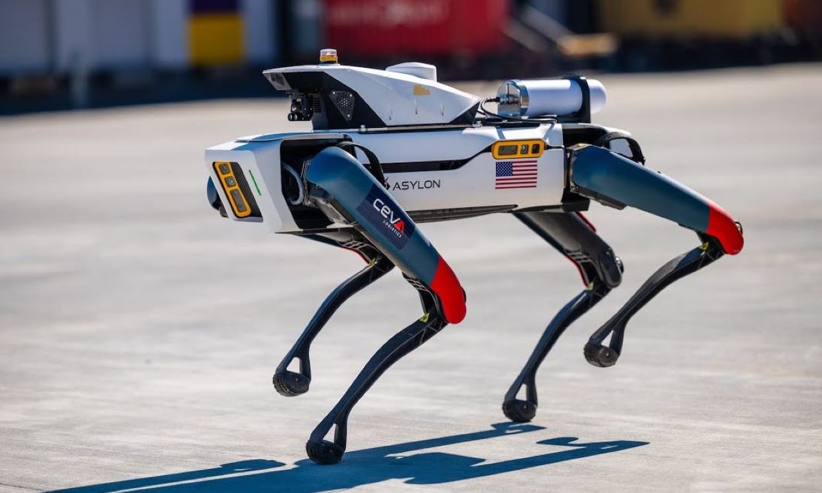 Imagen de uno de los robots de Boston Dinamics en CEVA Logistics