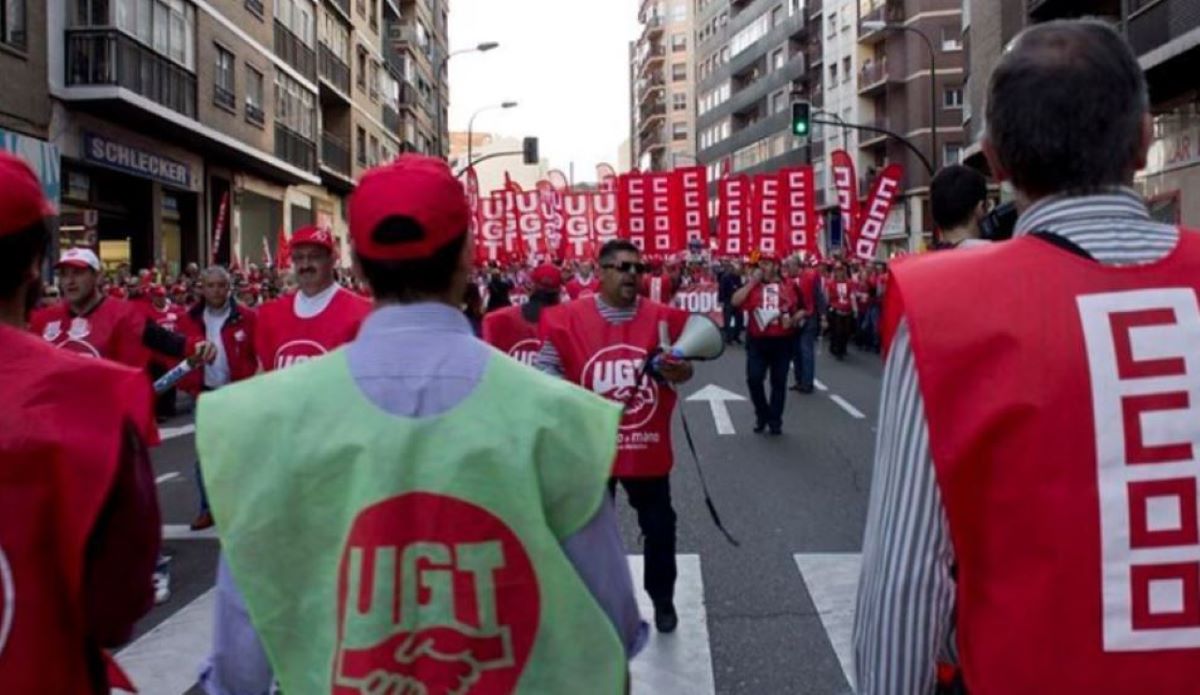 Imagen de una manifestación de los sindicatos. Foto de archivo