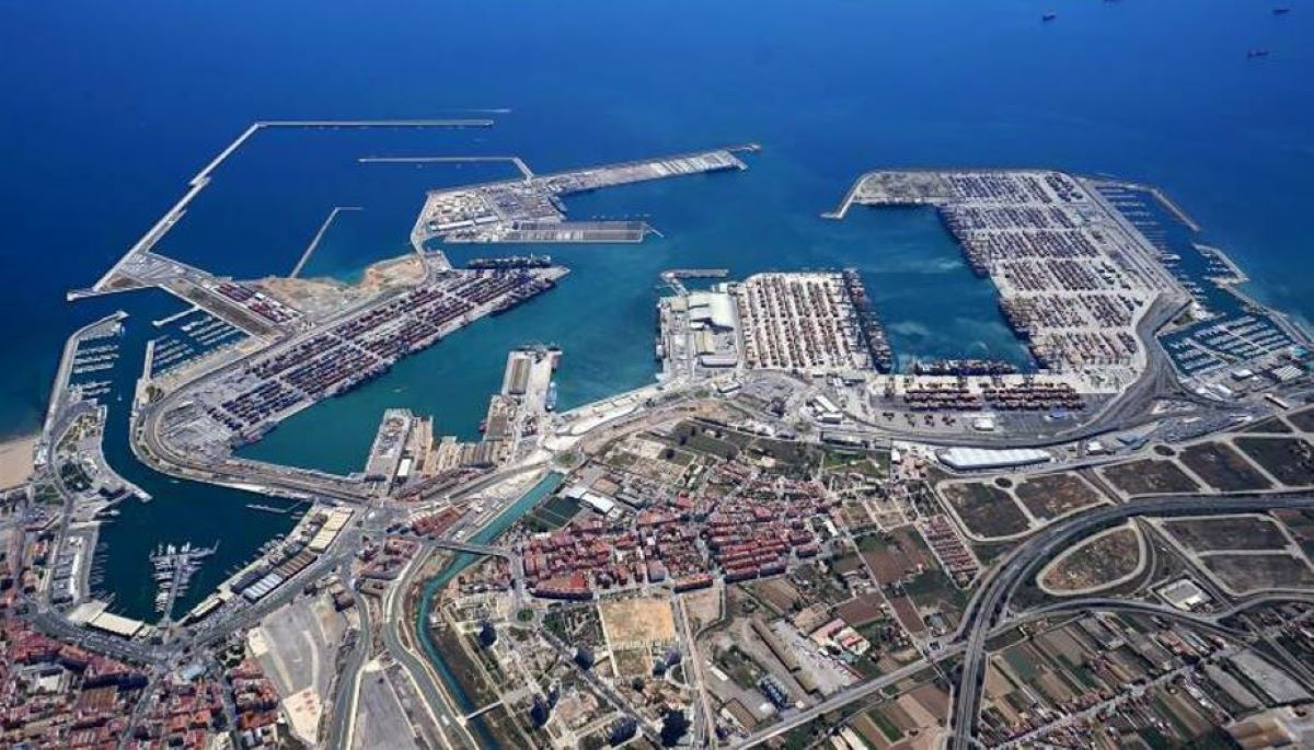 Imagen de un puerto. Foto de archivo
