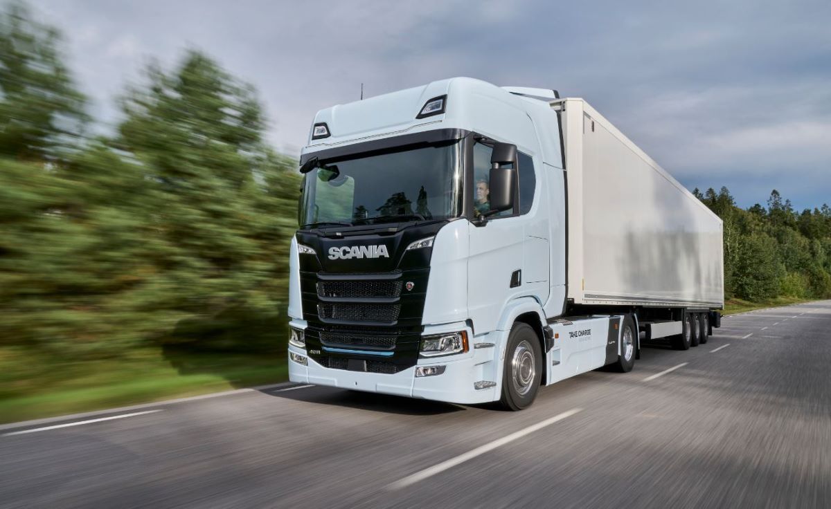 Imagen de un camión eléctrico Scania. Fotos: Scania Group