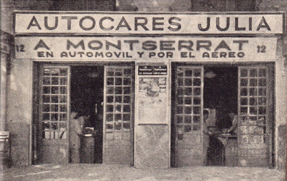 Sede de Autocares Julià en los años 40