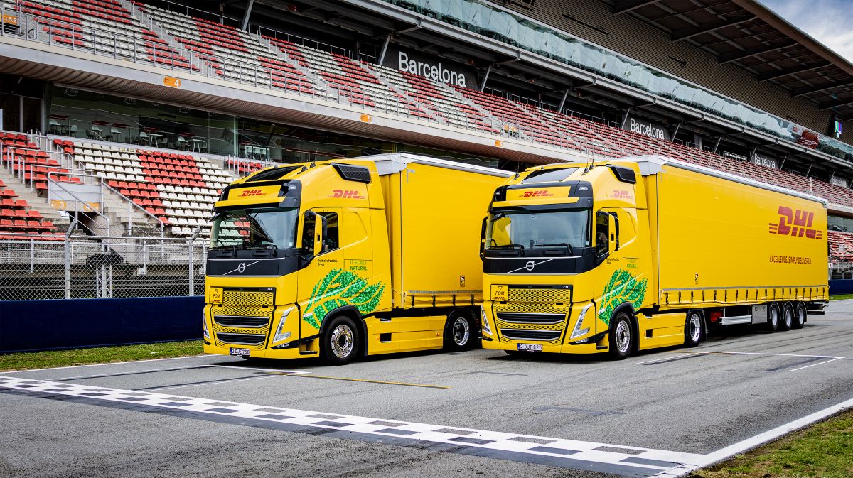 Imagen de los camiones de DHL. Fotos: DHL Express