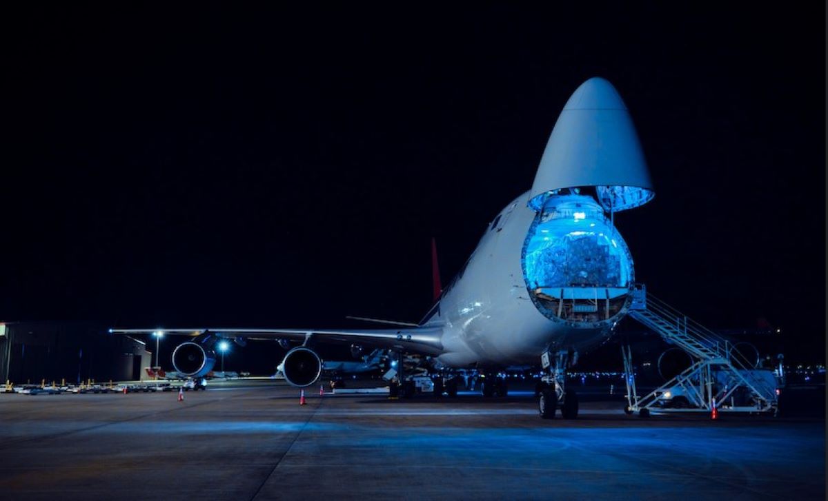 Imagen de un avión de carga. Foto: DSV
