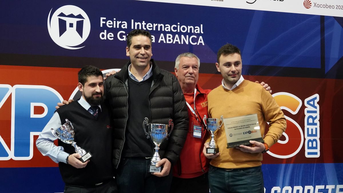 Ganadores premio mejor conductor en ExpoBus 2019. Foto: ExpoBus Iberia