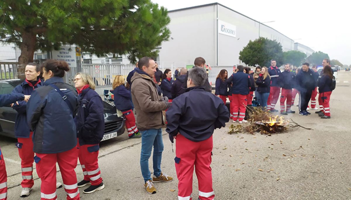 Imagen de los trabajadores de la logística de Guadalajara en huelga. Foto: Liberal de Castilla