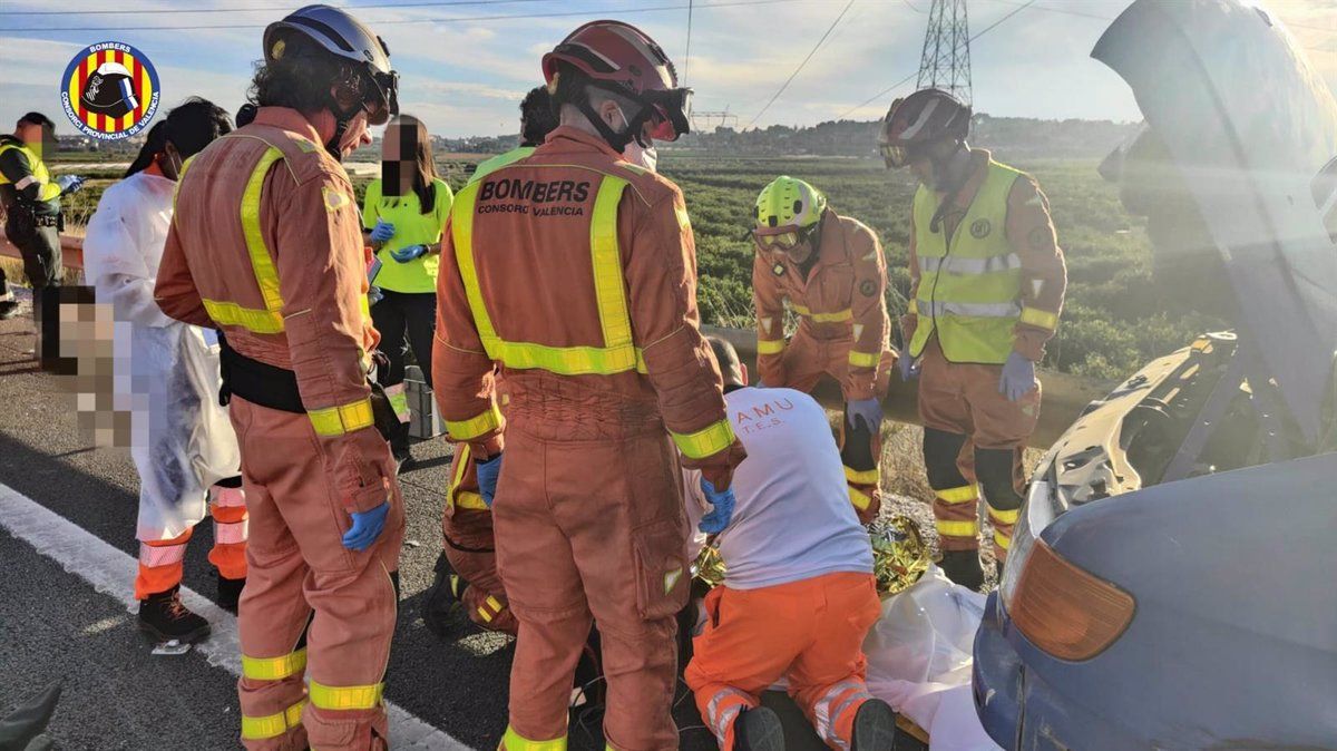 Lugar del accidente: Foto: Consorcio de Bomberos de Valencia