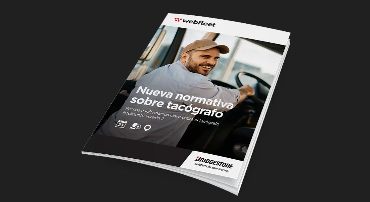 Guía rápida sobre la normativa del tacógrafo inteligente versión 2. Foto: Webfleet