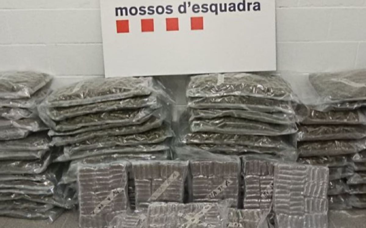Imagen de la droga incautada. Foto: Mossos d'Esquadra