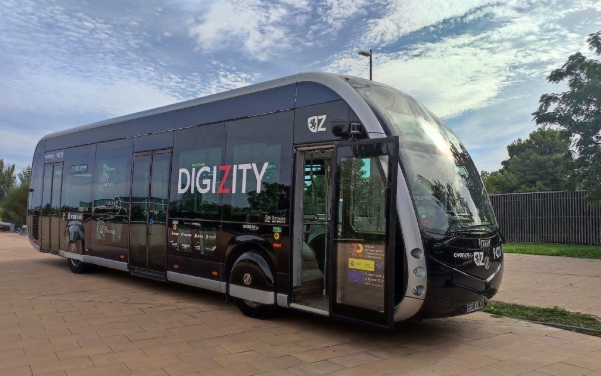 Imagen del autobús Digizity. Foto Avanza Zaragoza