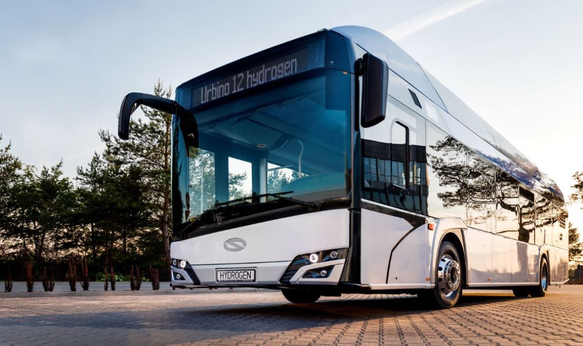 Imagen del autobús de hidrógeno Solaris Urbino 12. Foto: Solaria