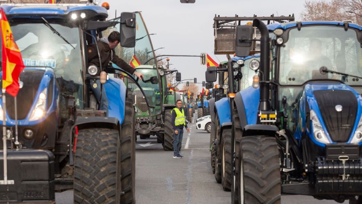 Imagen de la protesta de los agricultores españoles. Foto: Europa Press