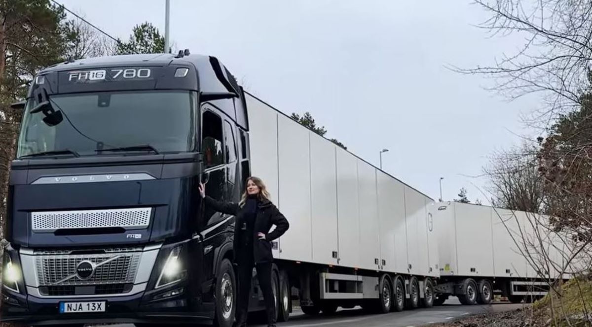 Imagen del nuevo Volvo-AERO FH16 con cabina XXL. Foto: vídeo: Iwona Blecharczyk