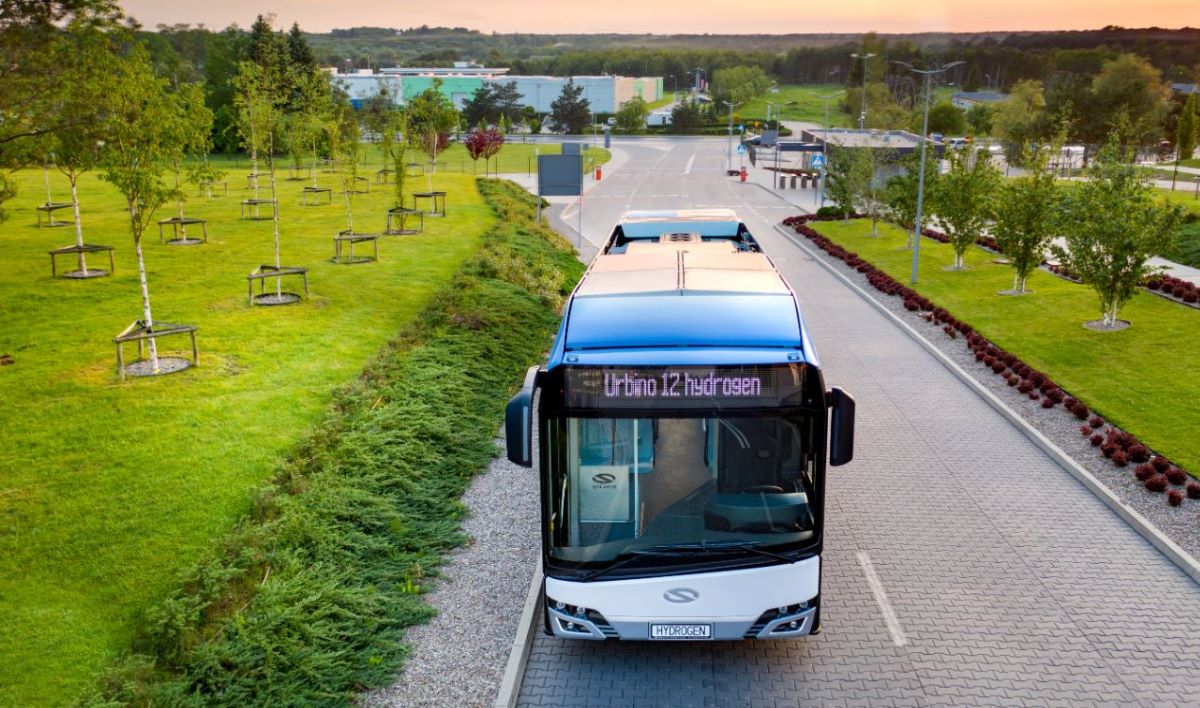 Imagen del autobús Solaris Urbino 12 de hidrógeno. Foto: Solaris