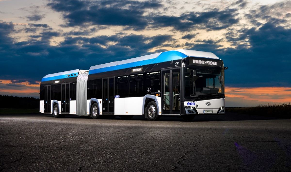 Imagen del autobús Urbino 18 hidrógeno. Foto: Solaris