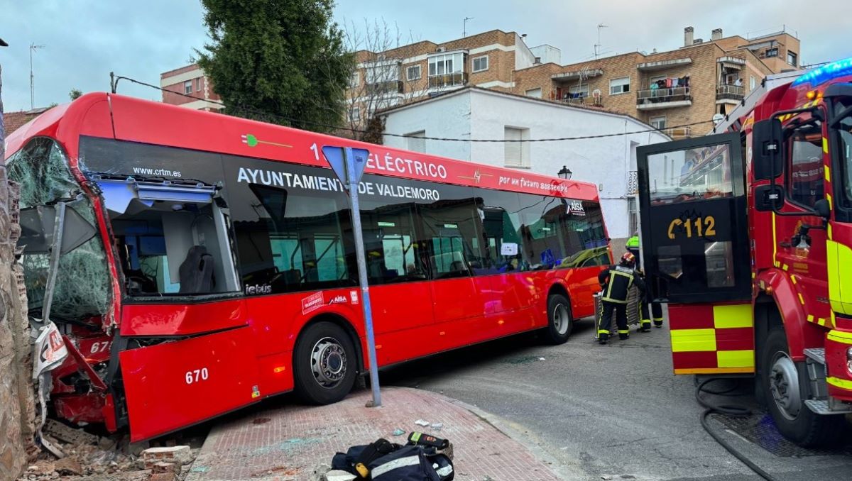 Imagen del accidente. Foto: @112cmadrid