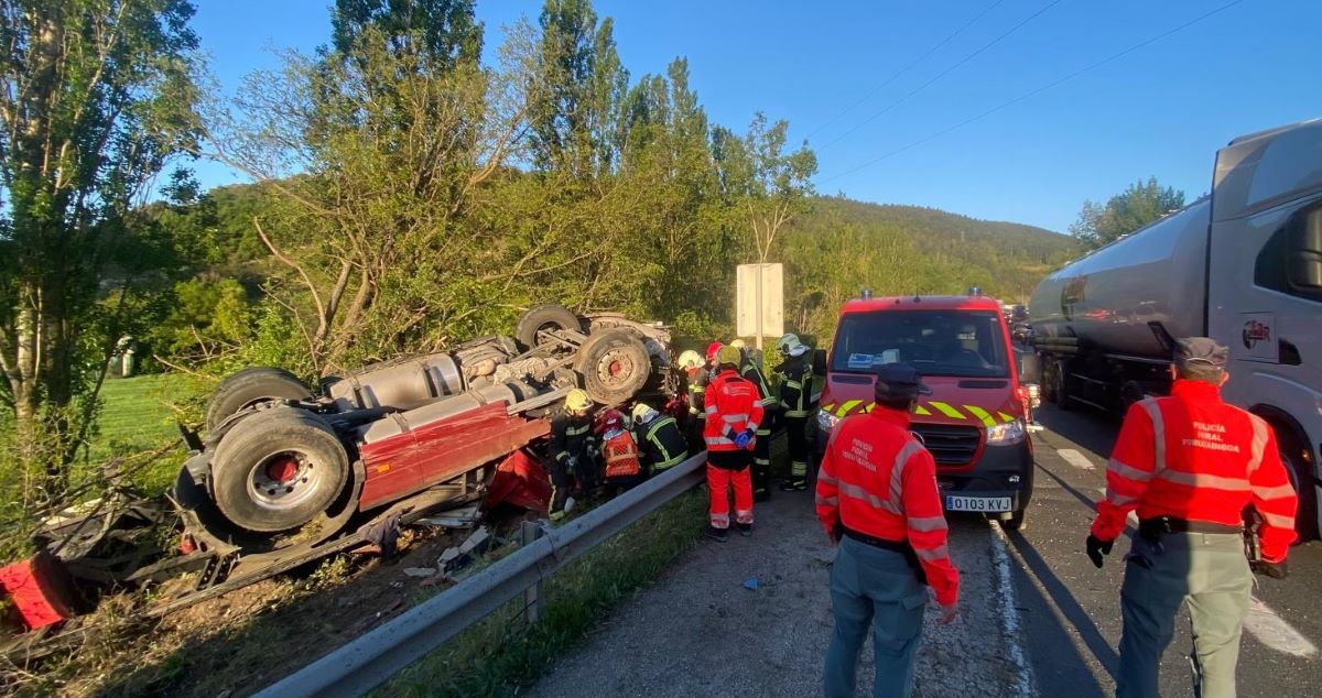 Imagen del accidente. Foto: Policía Foral