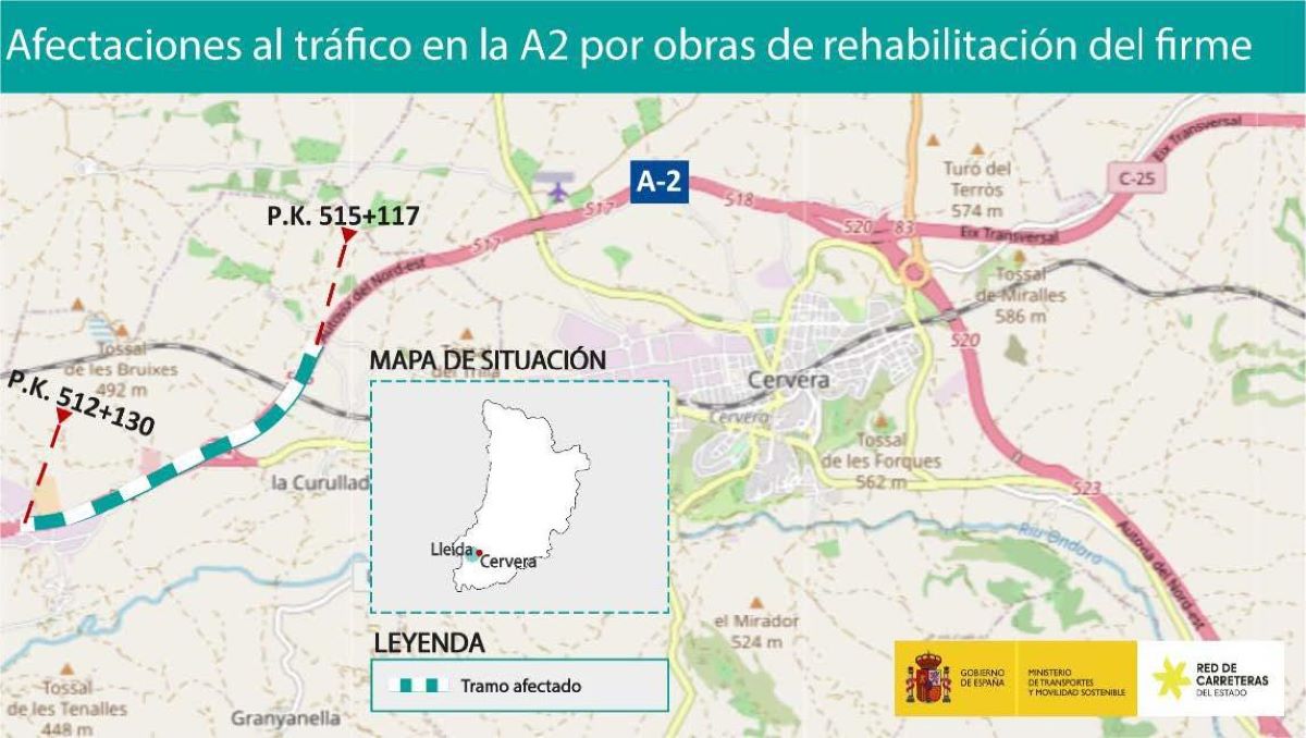 Mapa de situación. Foto: Ministerio de Transportes y Movilidad Sostenible