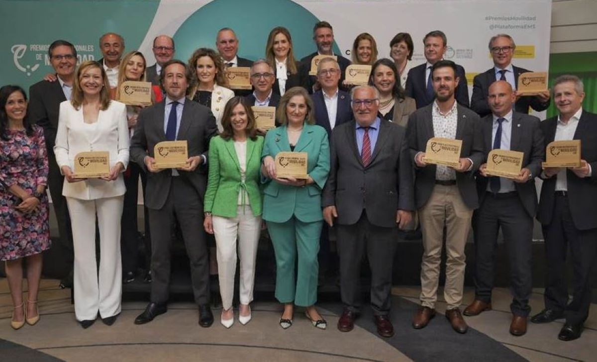 Imagen de las personas premiadas. Fotos: Empresas por la Movilidad Sostenible