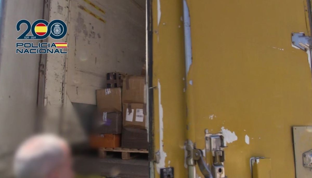 Imagen de uno de los camiones inspeccionados. Foto: vídeo Policía Nacional