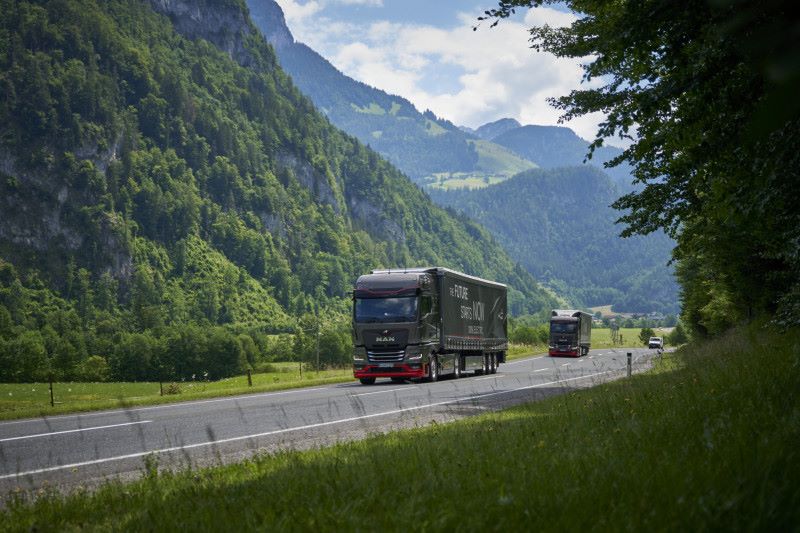 Bajo potencia: MAN muestra la gama eTruck durante pruebas de prensa en Austria en julio de 2024.