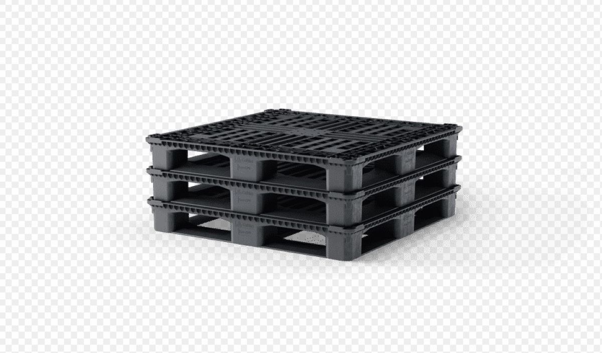 Palets de plástico reciclado. Foto: Cabka