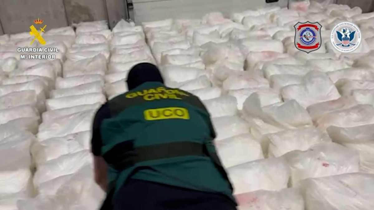 Imagen de la droga incautada. Foto: Guardia Civil