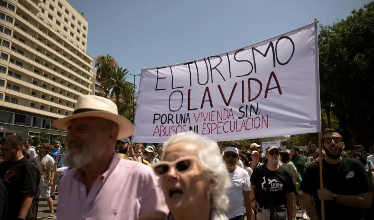 Imagen de protestas contra la masificación del turismo