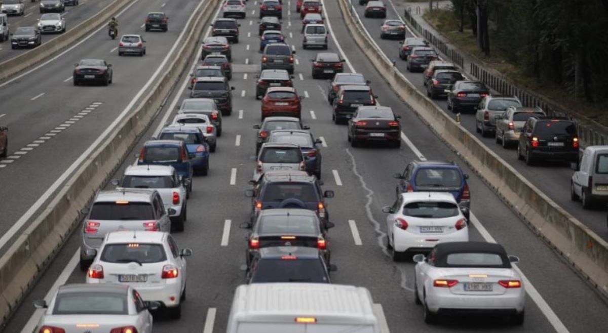 Imagen de trafico denso. Foto de archivo